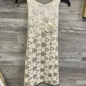 Isabella & Chloe gold floral Sleeveless Dress Sz 14
